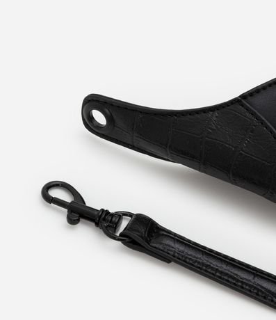 Bolsa Hobo con Detalles en Textura Crocco y Hebillas en la Asa 5