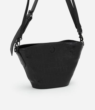 Cartera Shoulder Pequeña con Textura Crocco y Asa Ajustable 2