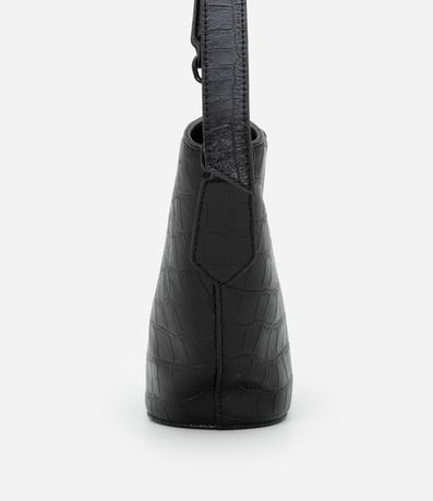 Cartera Shoulder Pequeña con Textura Crocco y Asa Ajustable 3
