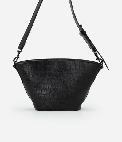Cartera Shoulder Pequeña con Textura Crocco y Asa Ajustable 5