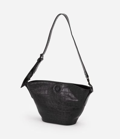 Cartera Shoulder Pequeña con Textura Crocco y Asa Ajustable 7
