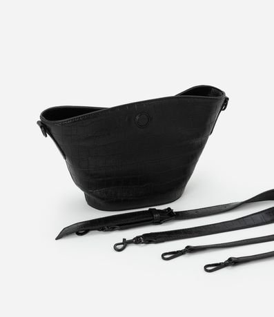 Cartera Shoulder Pequeña con Textura Crocco y Asa Ajustable 8