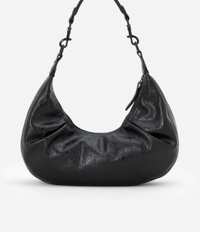 Bolsa Baguette Pequeña con Textura Crocco 3