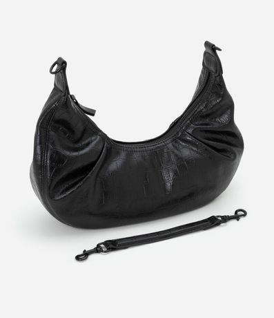 Bolsa Baguette Pequeña con Textura Crocco 5