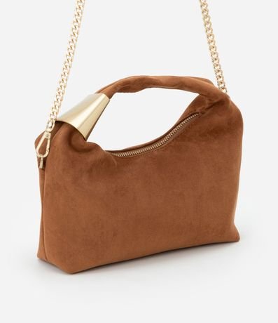 Bolsa Transversal Pequeña con Asa Larga de Cadena y Detalle de Metal 2