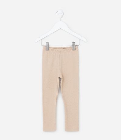 Pantalón Legging Infantil en Rib con Brillos en Foil - Talle 1 a 6 años