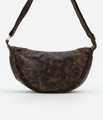 Cartera Media Luna Transversal Mediana Desteñida con Asa de Gorgoron 3