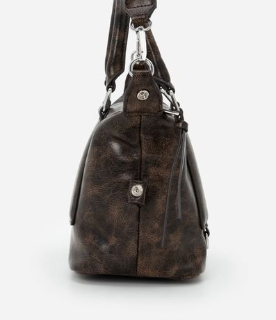 Bolsillo Mini Satchel Desteñida con Asa Corta y larga 4