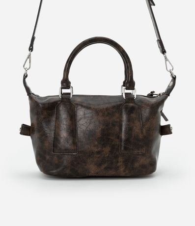 Bolsillo Mini Satchel Desteñida con Asa Corta y larga 5