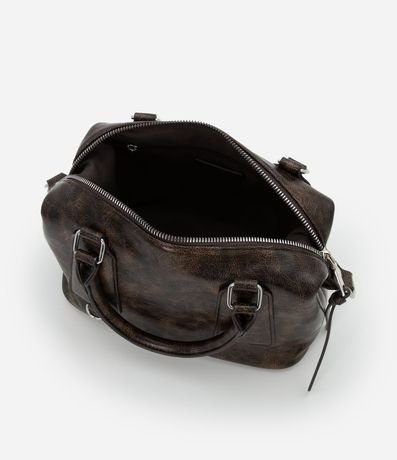 Bolsillo Mini Satchel Desteñida con Asa Corta y larga 6