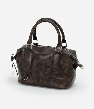 Bolsillo Mini Satchel Desteñida con Asa Corta y larga 7