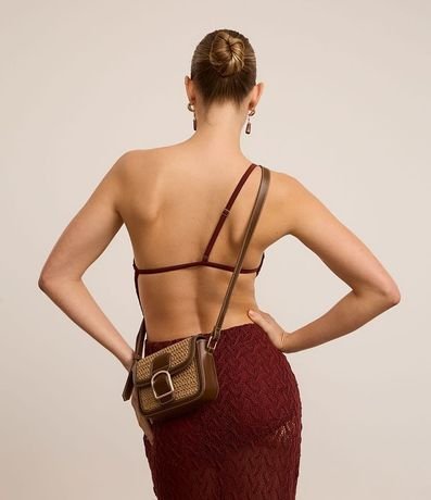 Cartera Transversal Pequeña con Efecto Ráfia 7