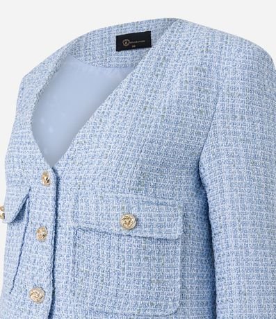 Casaqueto en Tweed con Bolsillos con Solapelas 9