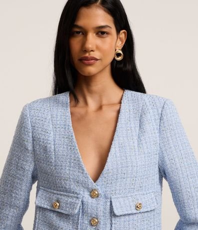 Casaqueto en Tweed con Bolsillos con Solapelas 4