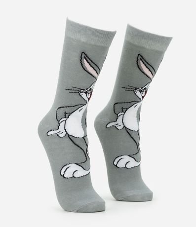 Media Caña Larga en Algodón con Estampa Bugs Bunny 2