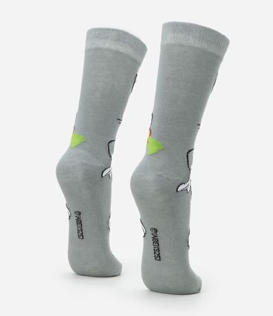 Media Caña Larga en Algodón con Estampa Bugs Bunny 3