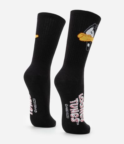Media Caña Larga en Algodón con Estampa Pato Lucas 3