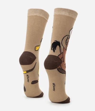 Media Caña Larga en Algodón con Estampa Timón y Pumba 3