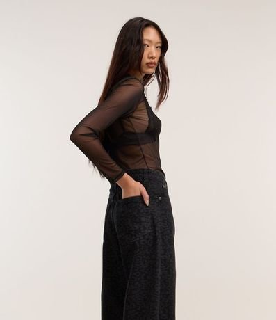 Pantalón Baggy en Sarga Animal Print Leopardo 2