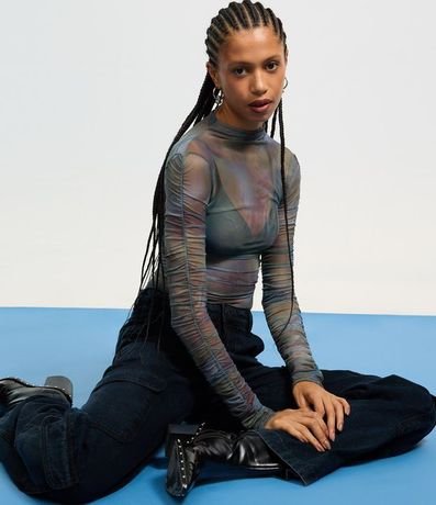 Blusa en Tule con Franzidos Laterales 5