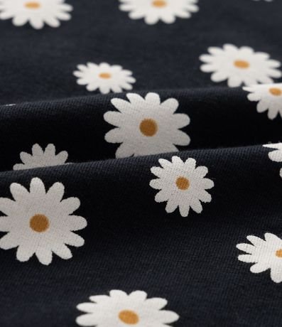 Vestido Infantil con Superposición y Estampa Margaritas - Talle 5 a 14 años 4