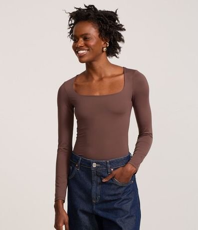 Body en Microfibra con Manga Larga