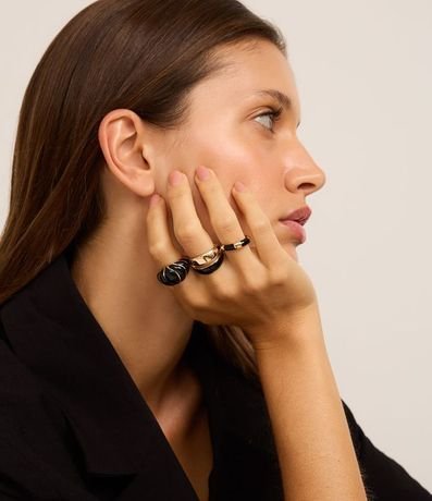 Kit 03 Anillos en Metal Esmaltados 4