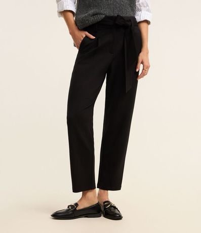 Pantalón Carrot en Punto Roma con Cinturón Lazo 3