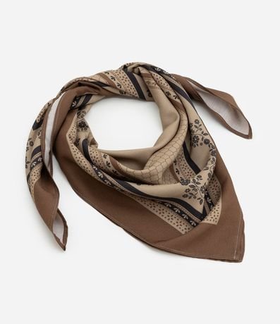 Pañuelo en Tricolina con Estampa en Capas con Floral 2