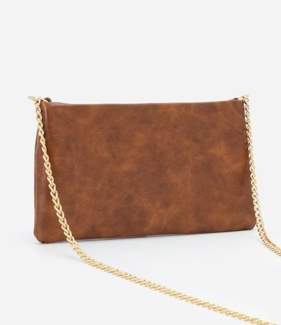 Billetera Transversal Grande en PU con Bretel Fino de Cadena 3