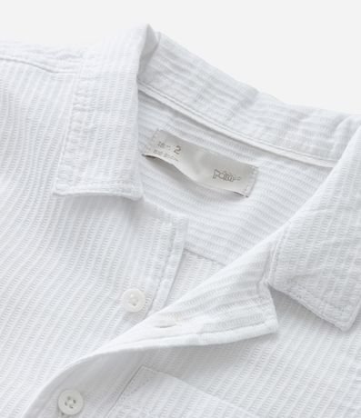 Camisa Infantil con Pequeño Bolsillo Texturizada - Talle 1 a 6 años 5