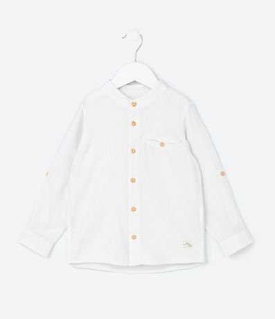 Camisa Infantil con Cuello Padre y Botones Contrastantes - Talle 1 a 6 años