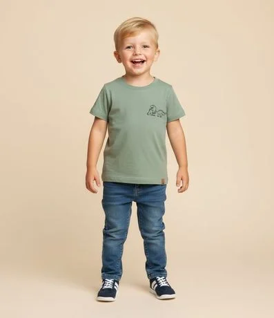 Remera Infantil con Estampa de Dinos - Talle 1 a 6 años 1