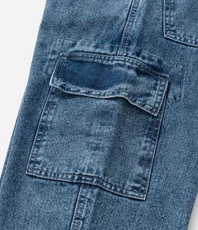 Pantalón Baggy Infantil en Jeans con Bolsillos Cargo - Talle 5 a 14 años 4