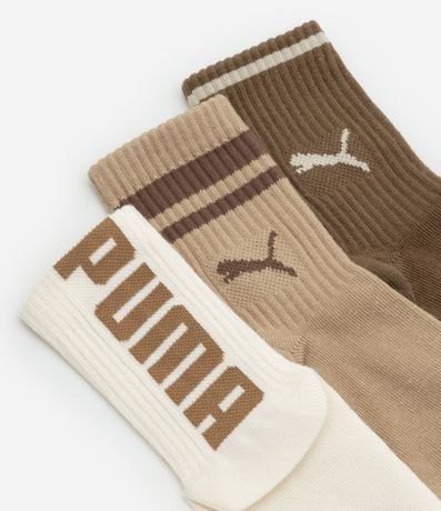 Kit 03 Medias Infantiles Cano Mediano Puma - Talle 25 a 39 3