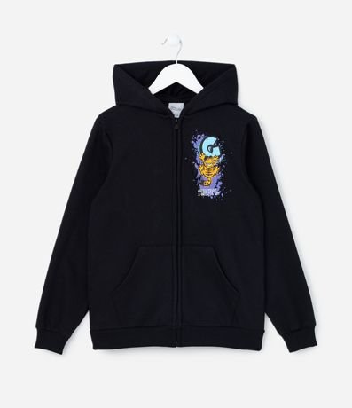 Saco Infantil con Estampa Frente y Espalda Garfield - Talle 5 a 14 años