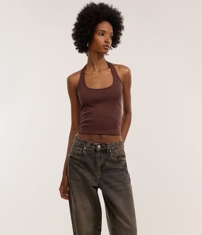 Pantalón Baggy en Jeans con Friso Lateral 2