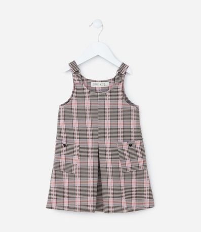 Peto infantil con Bolsillos y Estampado a Cuadros - Talle 1 a 6 años