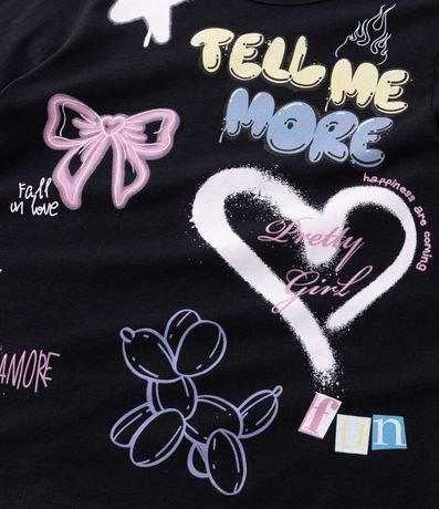 Remera Infantil con Estampa Doodles - Talle 5 a 14 años 4