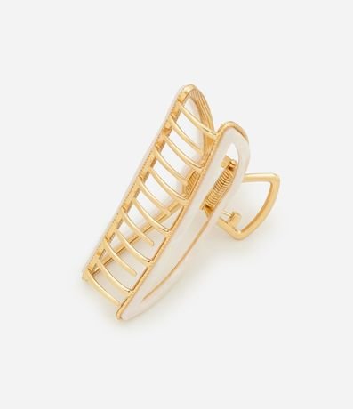 Pinza para el pelo en Media Luna Vazada con Revestimento Perlado 2