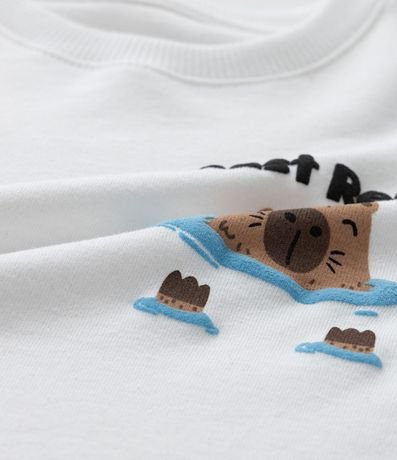 Remera Infantil con Estampa Carpincho Relax - Talle 1 a 6 años 3