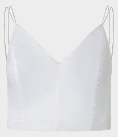 Blusa Cropped en Bengalina con Asa Doble 4