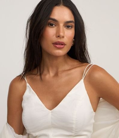 Blusa Cropped en Bengalina con Asa Doble 3