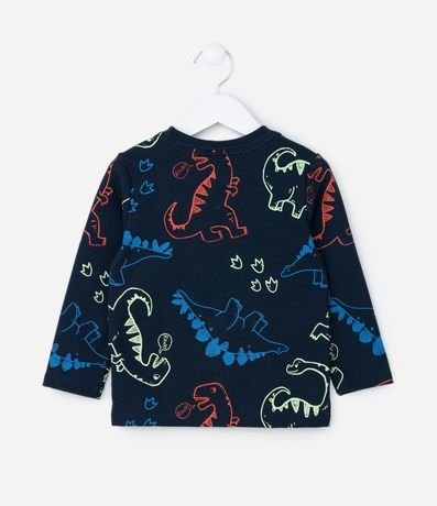 Remera Infantil en Suedine con Estampa Dinos - Talle 1 a 6 años 2