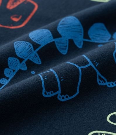 Remera Infantil en Suedine con Estampa Dinos - Talle 1 a 6 años 3