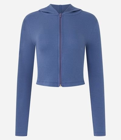 Saco en Rib con Capucha y Cremallera 5