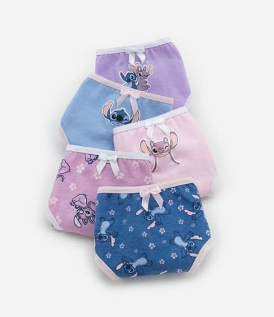 Kit 05 Bombachas Infantiles con Estampa Stitch y Angel - Talle 4 a 12 años 3