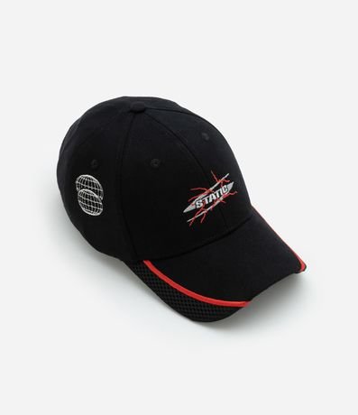 Gorra en Sarga con Estampa Bordada Lettering