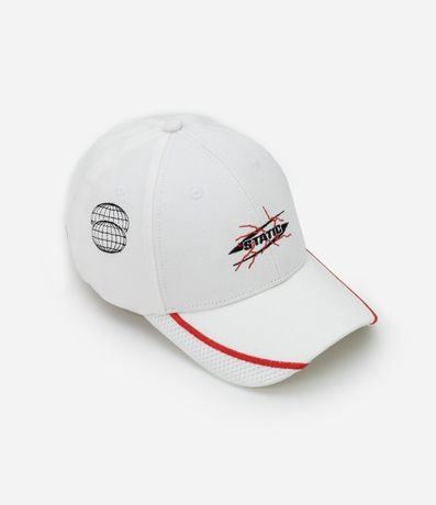 Gorra en Sarga con Estampa Bordada Lettering