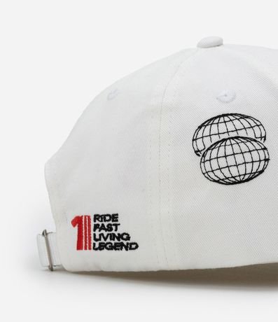 Gorra en Sarga con Estampa Bordada Lettering 4